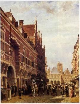 unknow artist European city landscape, street landsacpe, construction, frontstore, building and architecture.112 Germany oil painting art